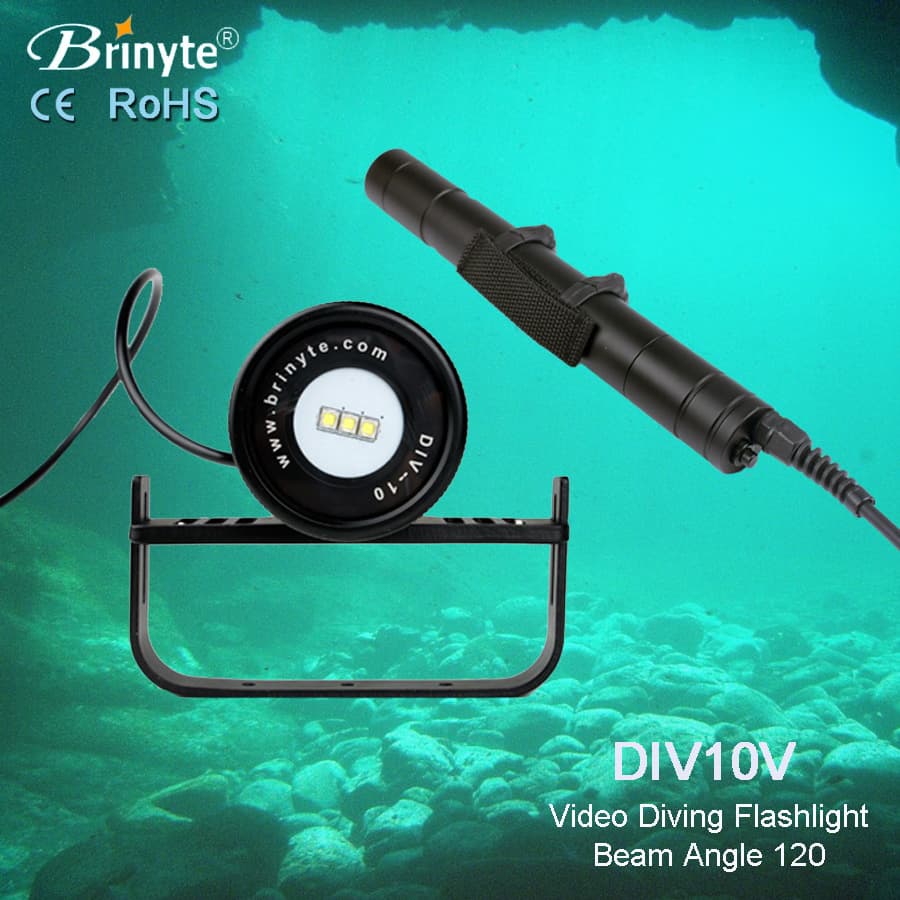 Brinyte diving flashlight beam angle 120